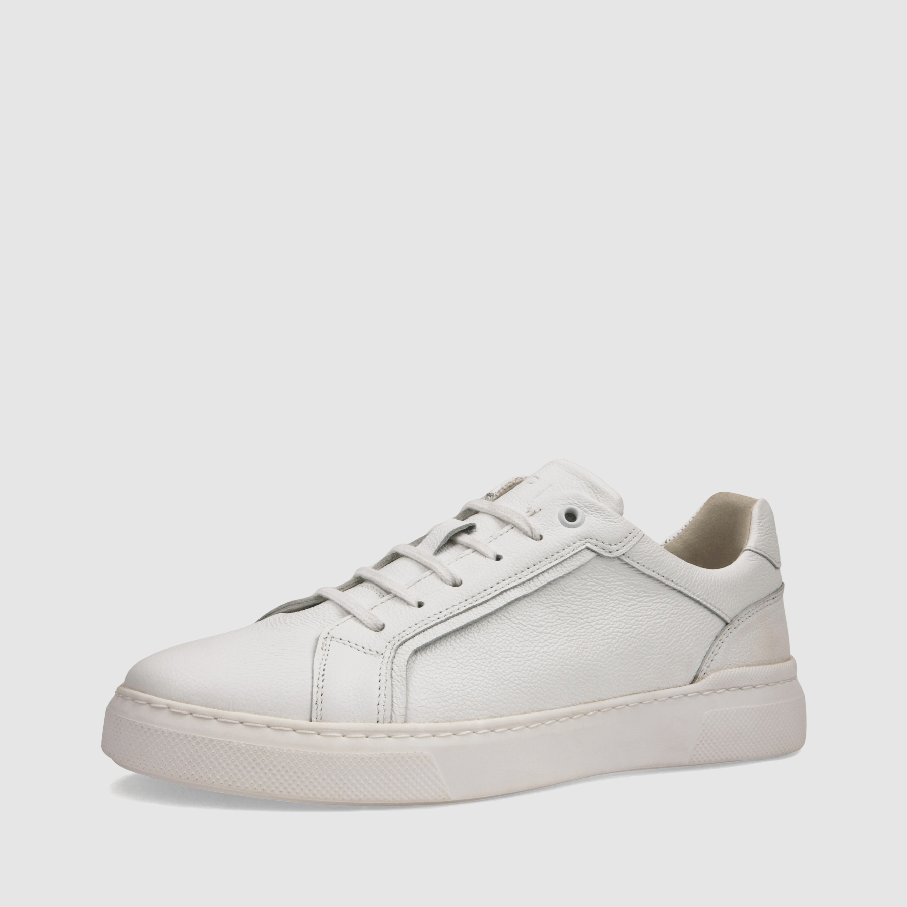 Trampki TAPI A - 7460 Biała licowa skóra - TAPI nero - Sneakersy i sportowe - Białe - 1