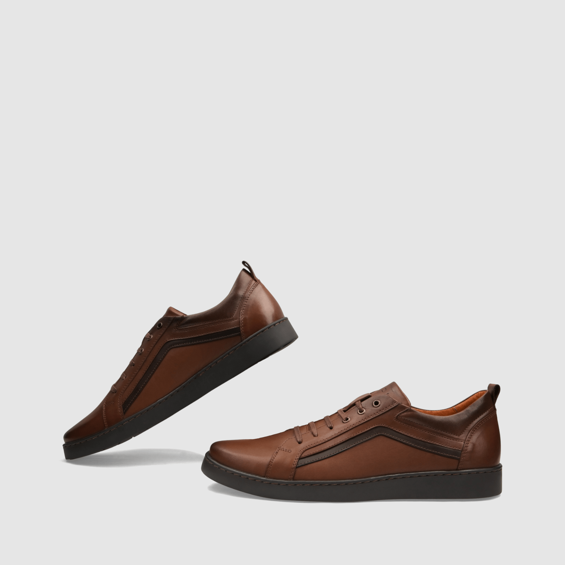 Trampki TAPI A - 7709 brązowa licowa skóra - TAPI nero - Brązowy - 6