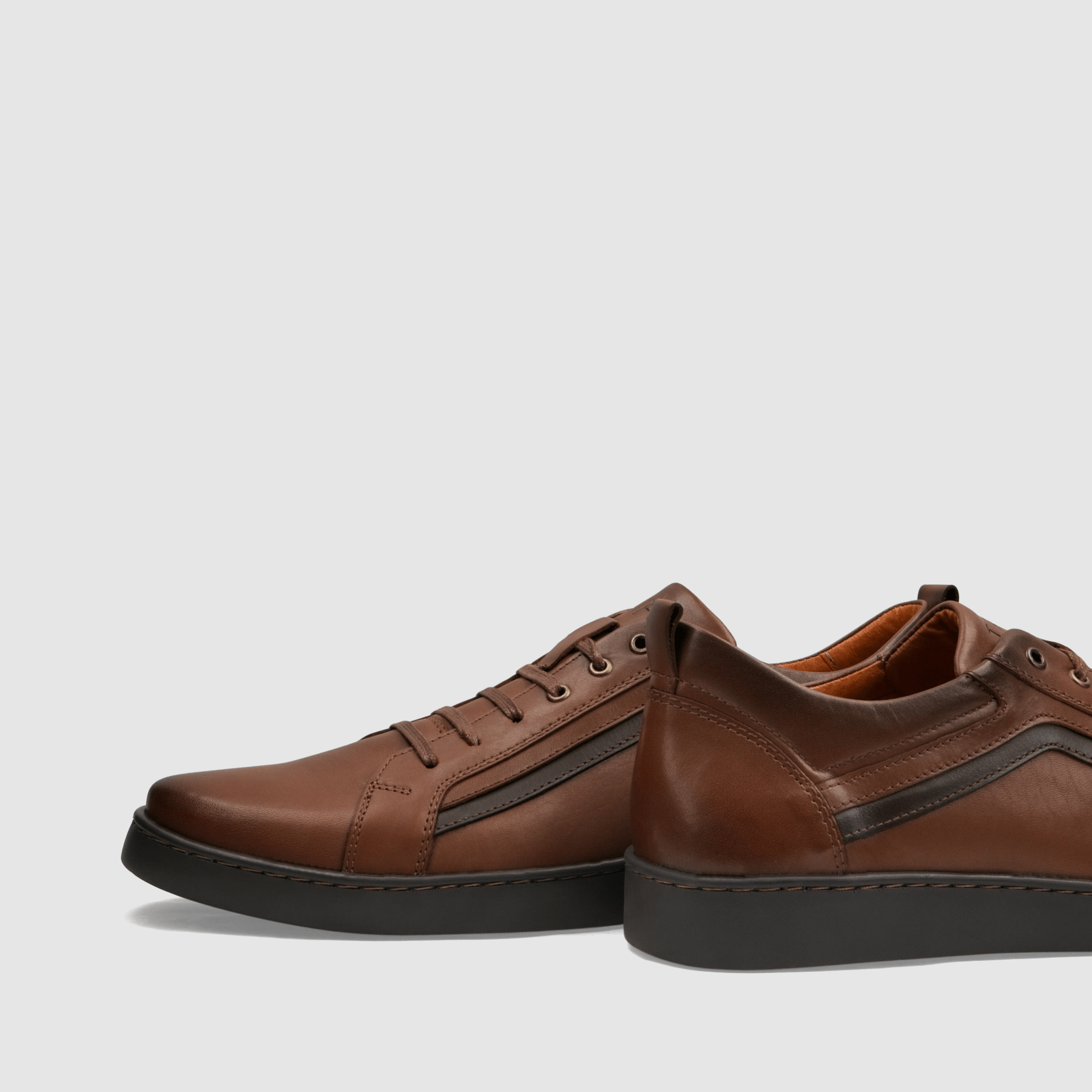 Trampki TAPI A - 7709 brązowa licowa skóra - TAPI nero - Brązowy - 5