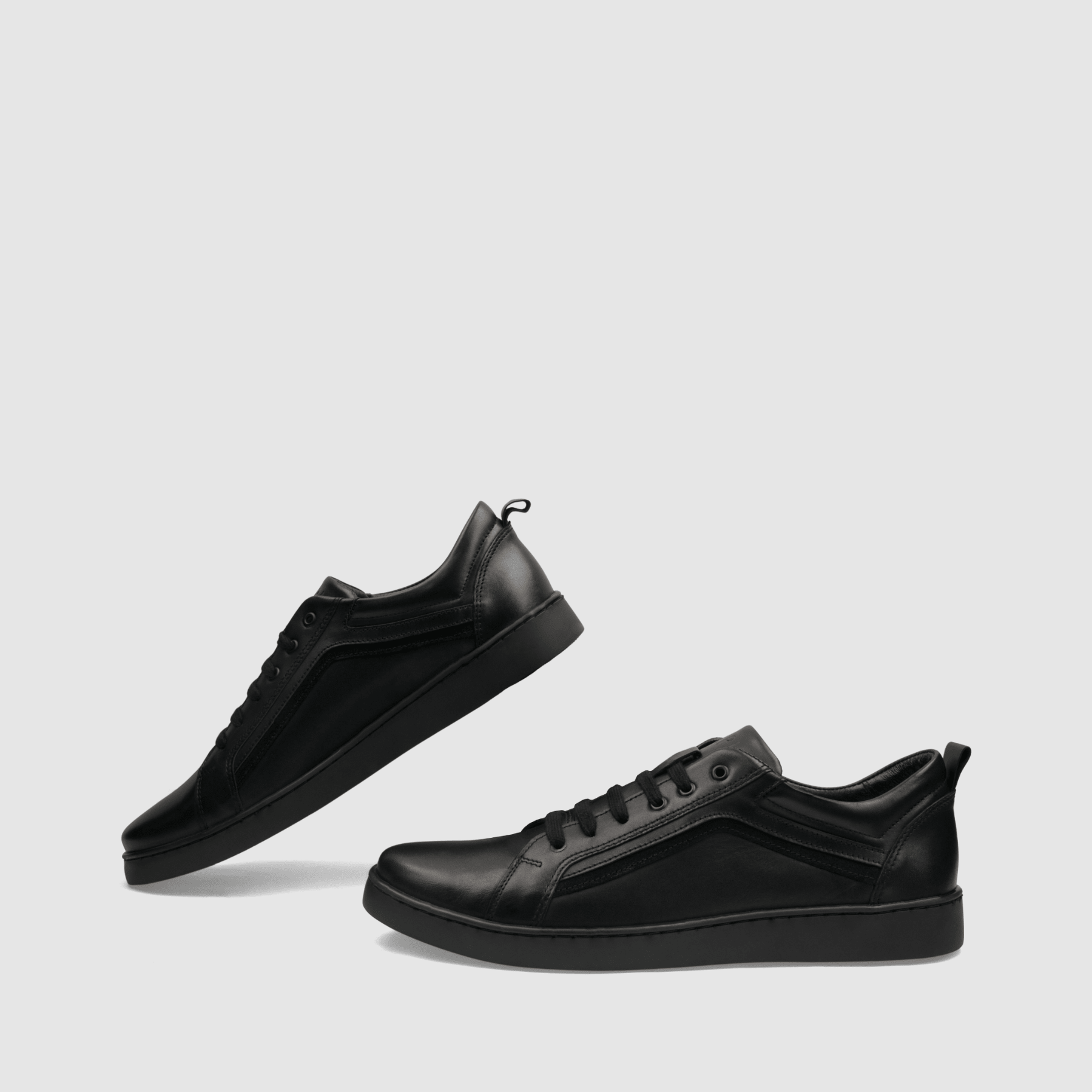 Trampki TAPI B - 7709 czarna licowa skóra - TAPI nero - Czarny - 6