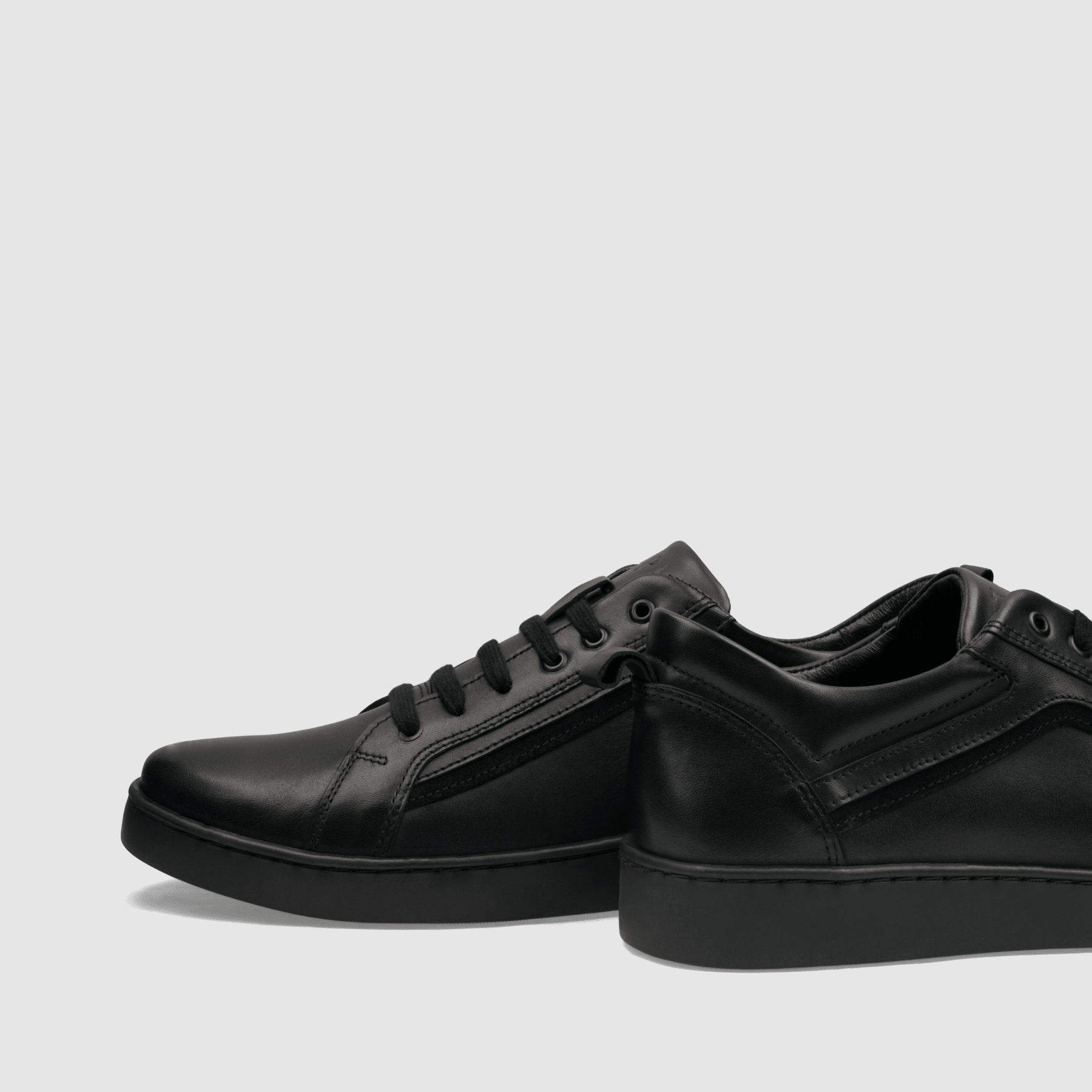 Trampki TAPI B - 7709 czarna licowa skóra - TAPI nero - Czarny - 5