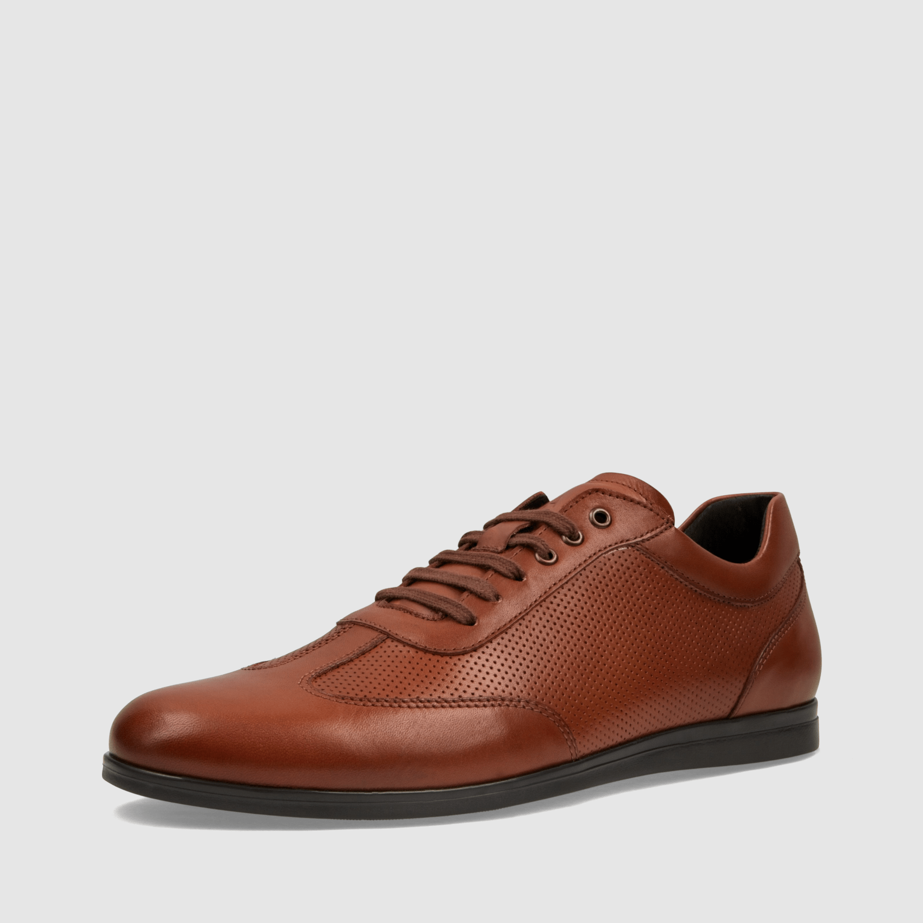 Trampki TAPI G - 7636 Brązowa licowa skóra - TAPI nero - Sneakersy i sportowe - Brązowy - 1