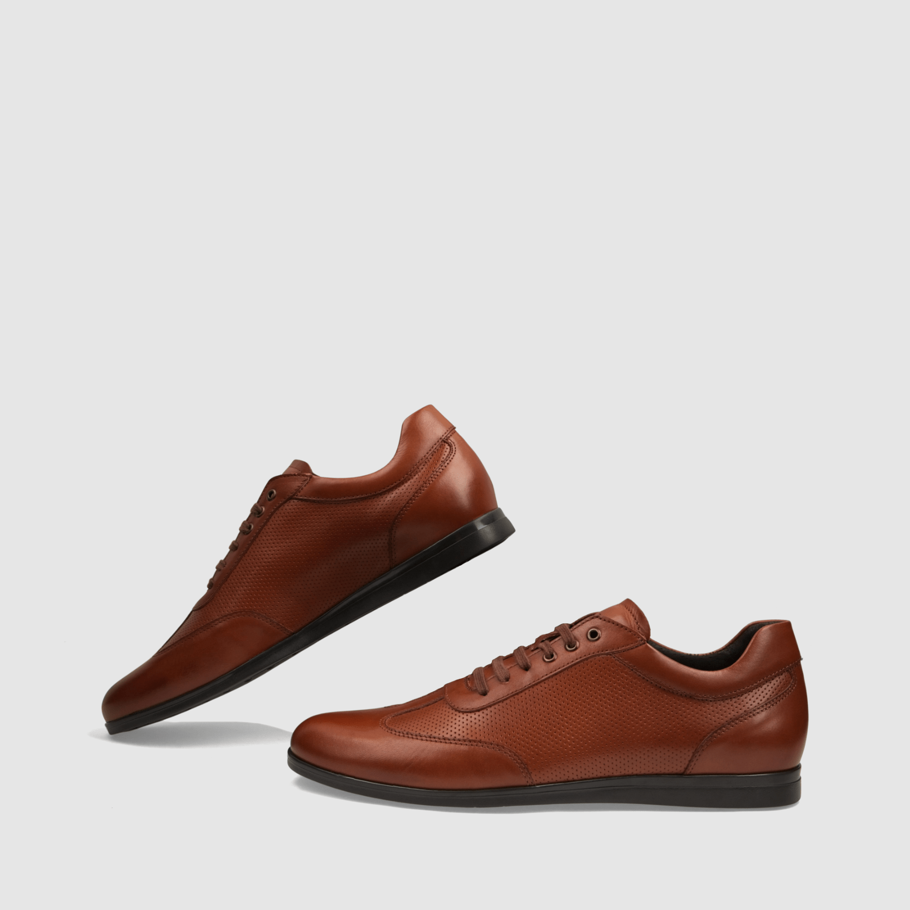 Trampki TAPI G - 7636 Brązowa licowa skóra - TAPI nero - Sneakersy i sportowe - Brązowy - 6